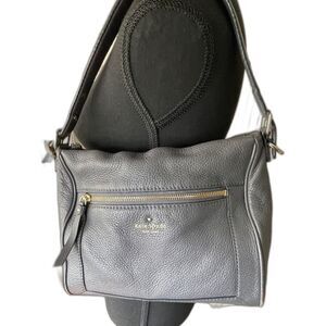 Kate Spade Gray Leather Women's Bag/like new/zip close